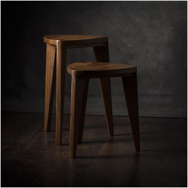 MEDA FURNITURE Stočići od drveta Orah M (set) - StoOraSetM