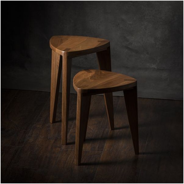 MEDA FURNITURE Stočići od drveta Hrast M (set) - StoHrastSetM