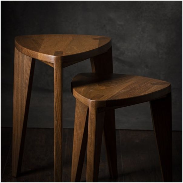 MEDA FURNITURE Stočići od drveta Orah M (set) - StoOraSetM