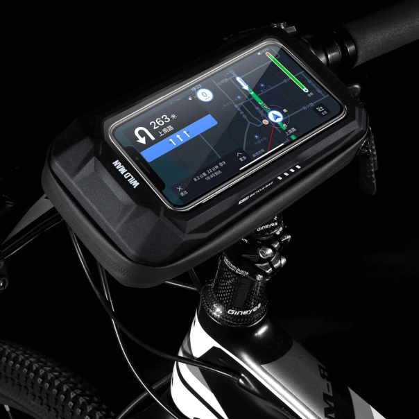 Torba/drzac za mobilni telefon za bicikl Wild man II crna - 211821