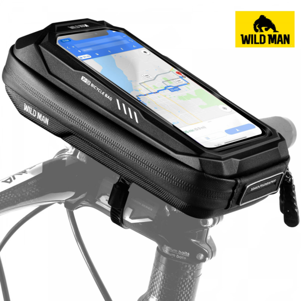 Torba/drzac za mobilni telefon za bicikl Wild man II crna - 211821