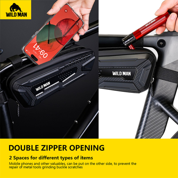 Nanobit Torba za bicikl WILDMAN Bike case/holder M M40 frame bag crna - DRO622656