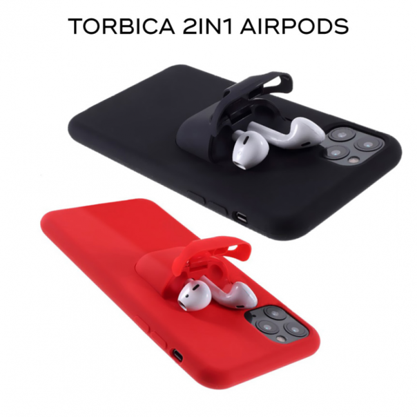 Torbica 2in1 airpods za iPhone 6/6S crna - 75437