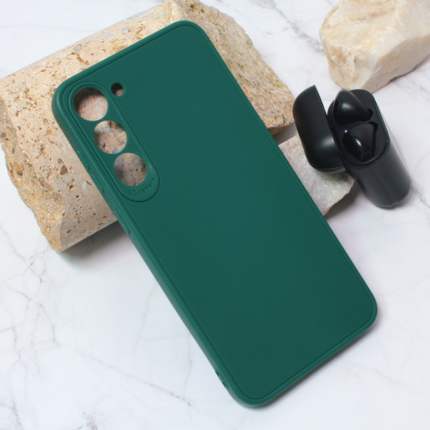 Maska za Samsung Galaxy S23 Plus 3D Camera tamno zelena - 206218