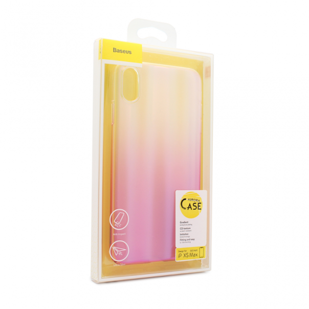 Maska za iPhone XS MAX Baseus Aurora pink - 64304