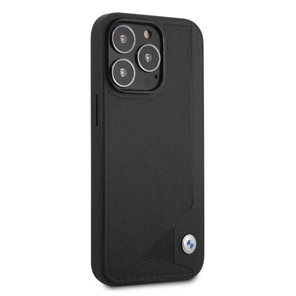 Maska za iPhone 13 Pro crna BMW Hc Leather Deboss - 203587
