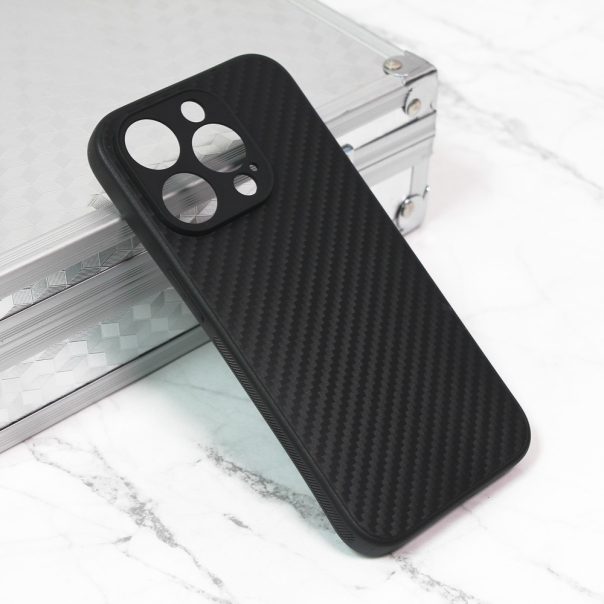 Maska za iPhone 15 Pro 6.1 Carbon fiber crna - 209531