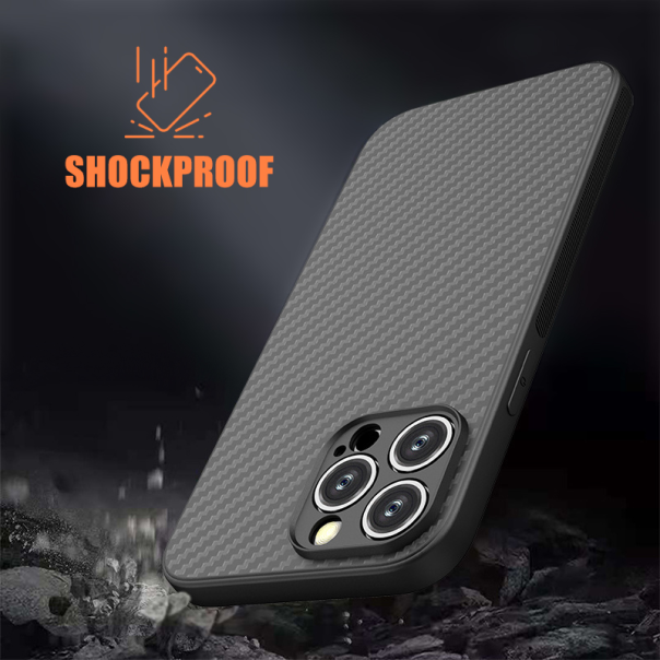 Maska za iPhone 17 Pro 6.3 crna Carbon fiber - 223496