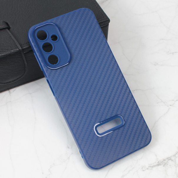 Maska za Samsung Galaxy A24 4G Carbon Stripe plava - 211621