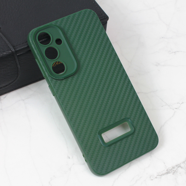 Maska za Samsung Galaxy S23 FE Carbon Stripe zelena - 211684