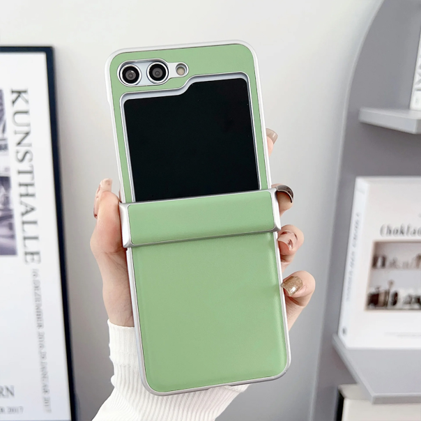 Torbica Color Plating Leather za Samsung Z Flip zelena - 215149