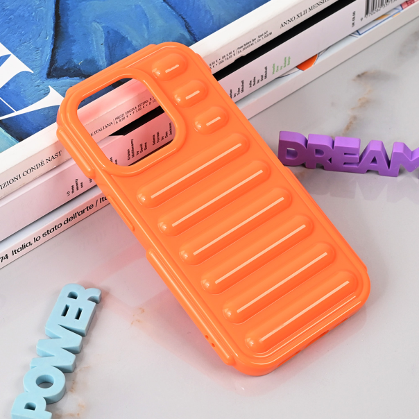 Maska za iPhone 14 Pro 6.1 narandžasto Color Rib - 215222