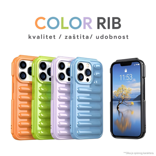 Torbica Color Rib za Xiaomi Redmi Note 13 4G (EU) crna - 215299-1