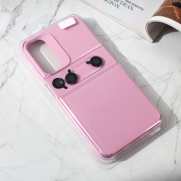 Maska za Samsung Galaxy A24 4G Colorful and Camera glass roze - 211498