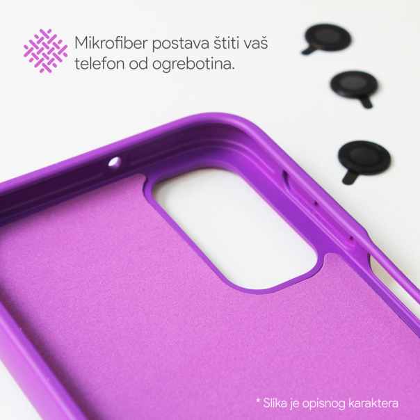 Maska za Samsung Galaxy A24 4G Colorful and Camera glass tamno ljubičasta - 211500