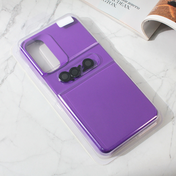 Maska za Samsung Galaxy A24 4G Colorful and Camera glass tamno ljubičasta - 211500