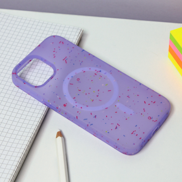 Maska za iPhone 14 6.1 Colorful Magsafe ljubičasta - 206090