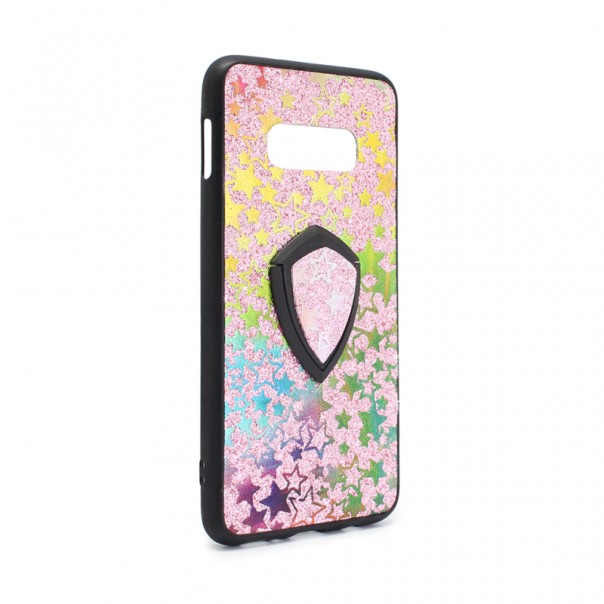 Maska za Samsung G970 S10e + holder Colorful Star pink - 66484