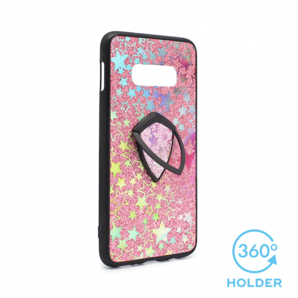 Maska za Samsung G970 S10e + holder Colorful Star pink - 66484