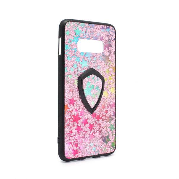 Maska za Samsung G970 S10e + holder Colorful Star pink - 66484