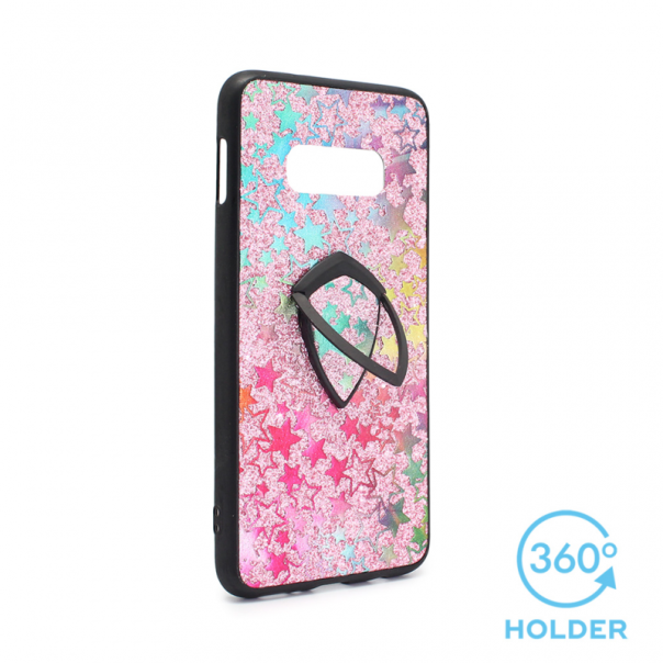 Maska za Samsung G970 S10e + holder Colorful Star pink - 66484
