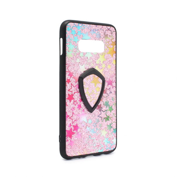 Maska za Samsung G970 S10e + holder Colorful Star pink - 66484