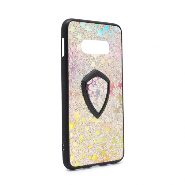Maska za Samsung G970 S10e + holder Colorful Star srebrna - 66487