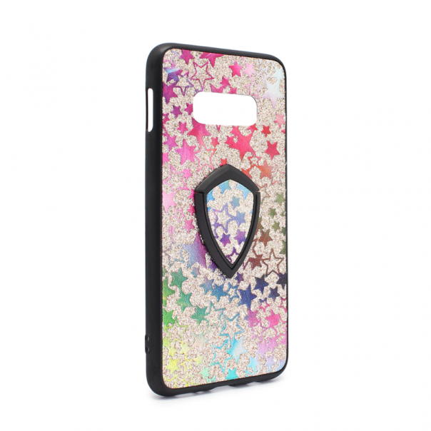 Maska za Samsung G970 S10e + holder Colorful Star srebrna - 66487