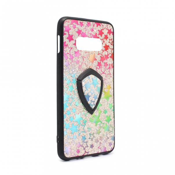 Maska za Samsung G970 S10e + holder Colorful Star srebrna - 66487