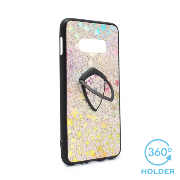 Maska za Samsung G970 S10e + holder Colorful Star srebrna - 66487