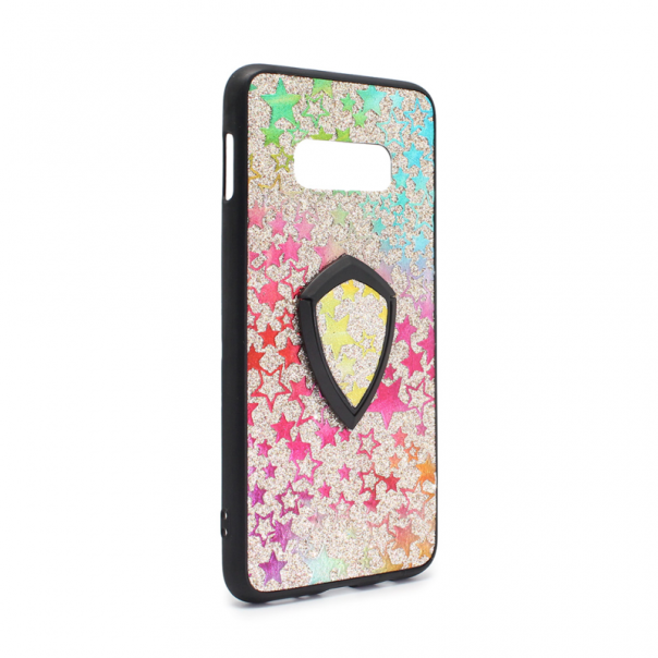 Maska za Samsung G970 S10e + holder Colorful Star srebrna - 66487