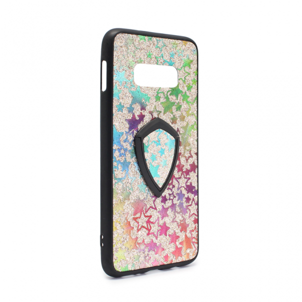 Maska za Samsung G970 S10e + holder Colorful Star srebrna - 66487