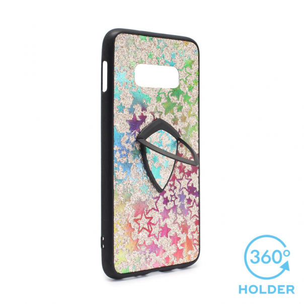 Maska za Samsung G970 S10e + holder Colorful Star srebrna - 66487