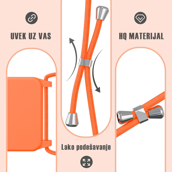 Maska za iPhone 15 6.1 Crossbody ljubičasta - 221739