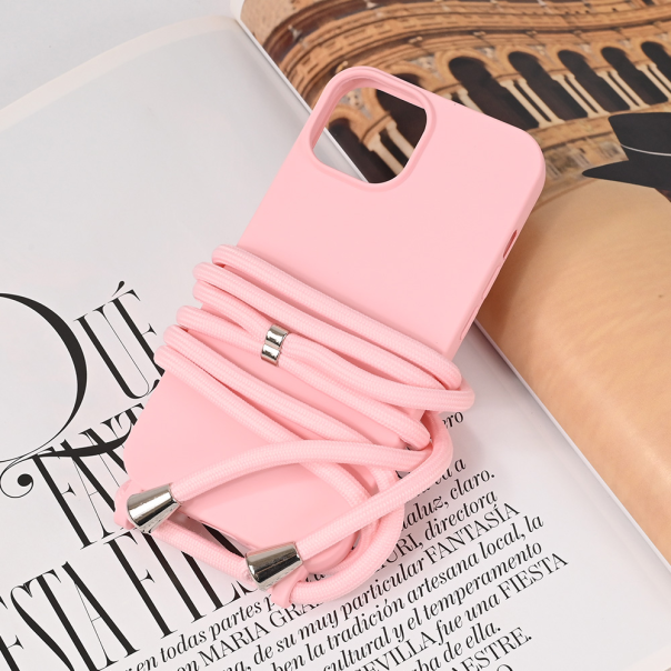 Torbica Crossbody za iPhone 15 6.1 roze - 221742
