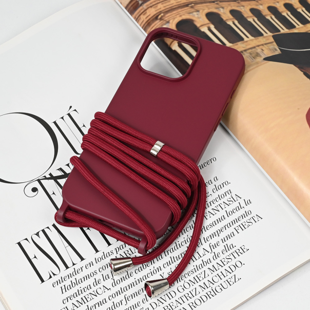 Maska za iPhone 16 Pro Max 6.9 Crossbody bordo - 221755