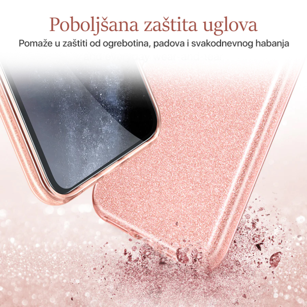 Torbica Crystal Dust za iPhone 14 6.1 Pro roze - 203300