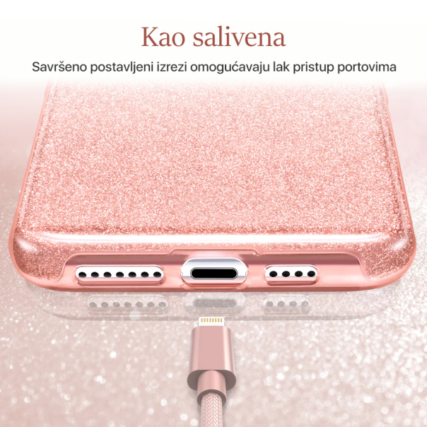 Torbica Crystal Dust za iPhone 14 6.1 Pro roze - 203300