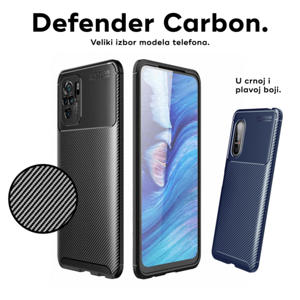 Maska za iPhone 17 Pro Max 6.9 crna Defender Carbon - 223500