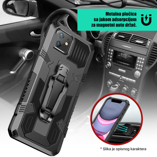 Torbica Fight Clip za iPhone 14 Pro Max 6.7 crna - 204172