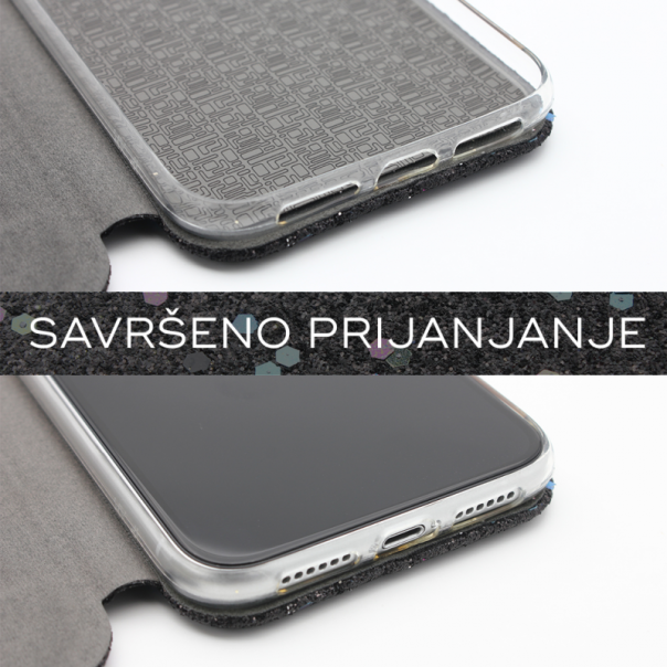 Maska za iPhone XS Max Flip Diamond crna - 72593