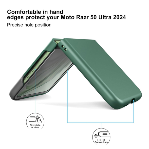 Maska za Motorola Razr 50 Ultra Flip tamno zelena - 221797