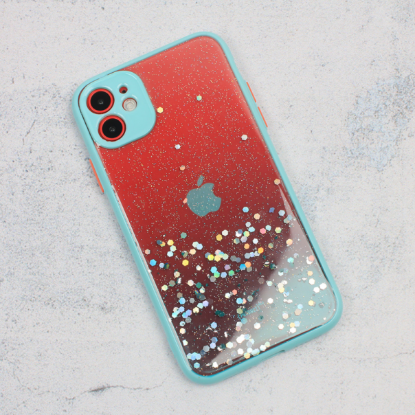 Maska za iPhone 11 6.1 Frame Glitter mint - 90605