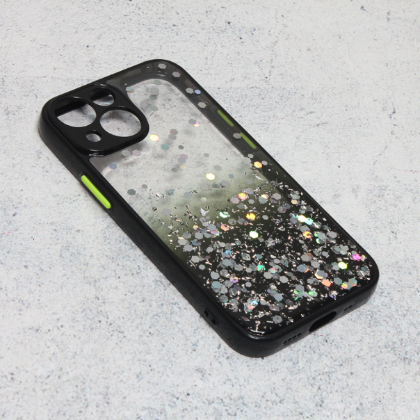 Maska za iPhone 13 Mini 5.4 Frame Glitter crna - 201716