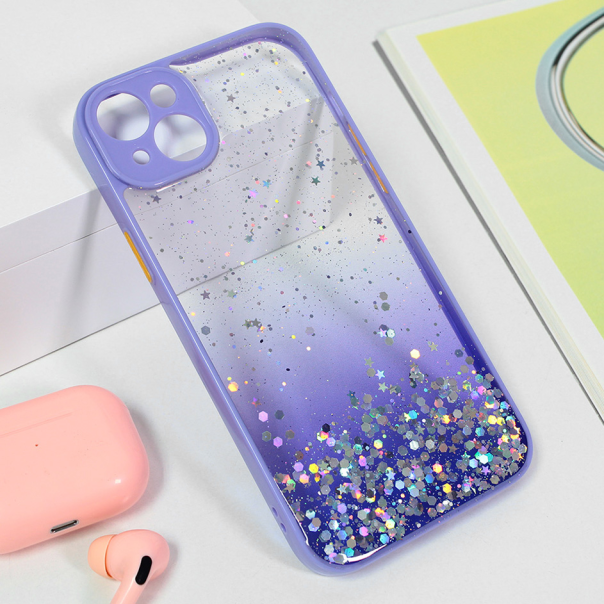 Torbica Frame Glitter za iPhone 14 Plus 6.7  ljubicasta - 204862