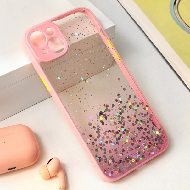 Torbica Frame Glitter za iPhone 14 Plus 6.7 roze - 203339