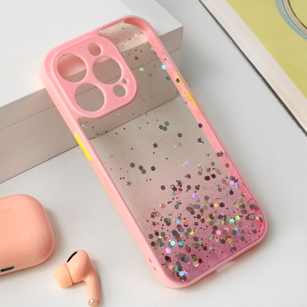 Torbica Frame Glitter za iPhone 14 Pro 6.1 roze - 203341