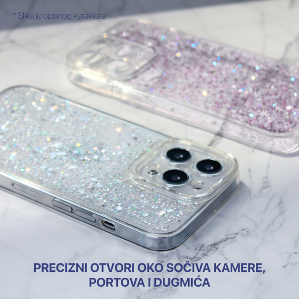 Maska za iPhone 15 Pro Max 6.7 Glitter plava - 210044