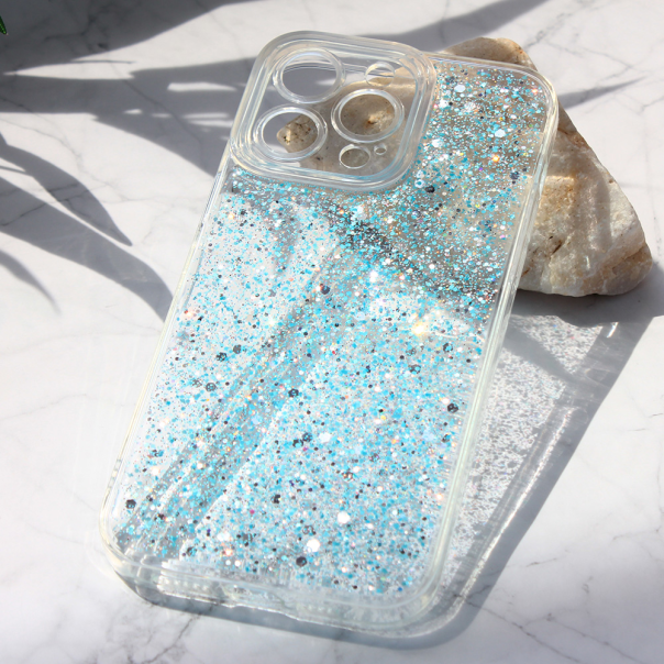 Maska za iPhone 15 Pro Max 6.7 Glitter plava - 210044