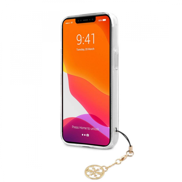 Maska za iPhone 13 Pro 6.1 braon (GUHCP13LKB4GBR) Guess 4G Stripe Charm - 205687